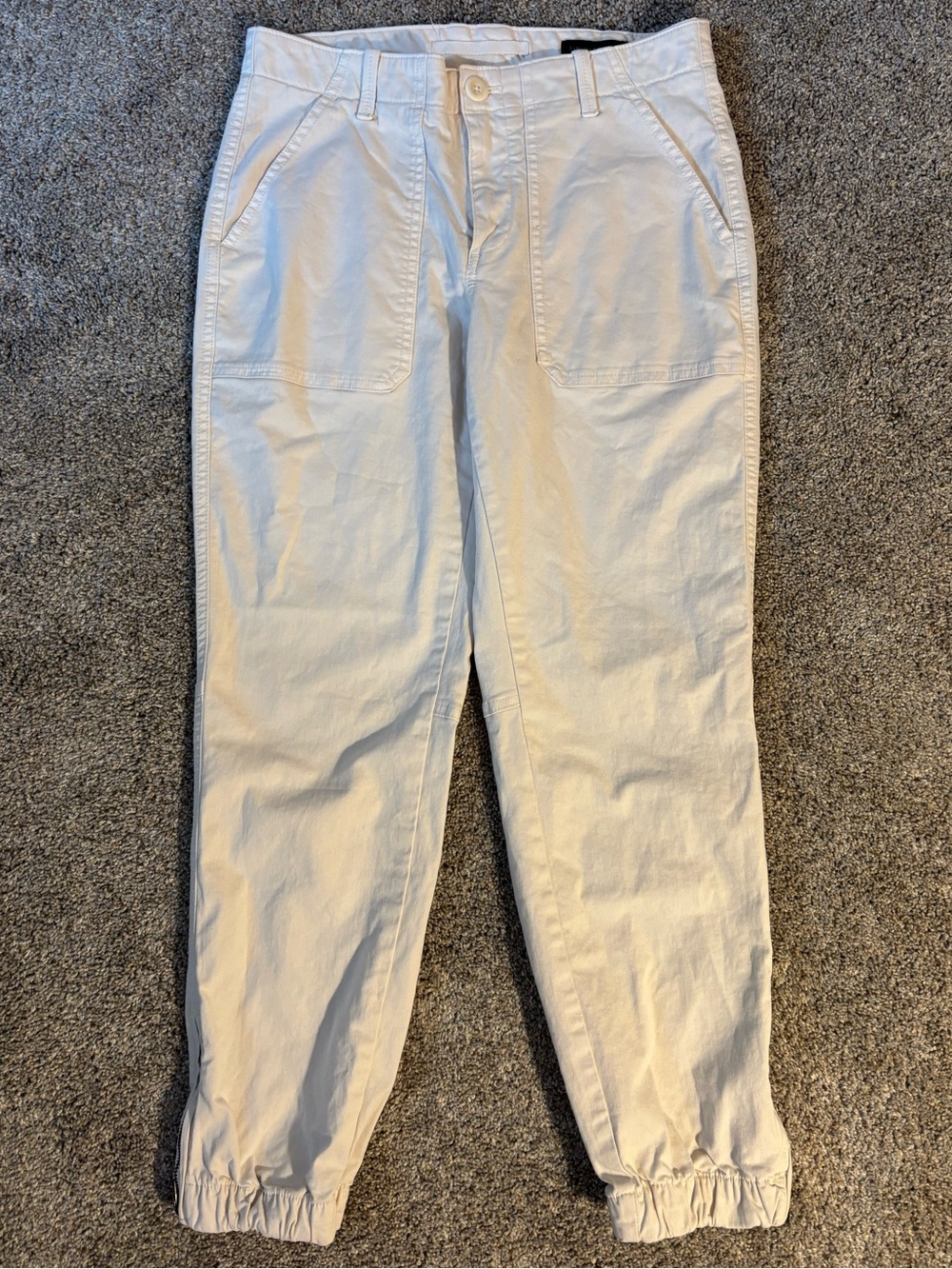 Banana Republic Women's Cropped Ankle Jogger Pants in Light Beige